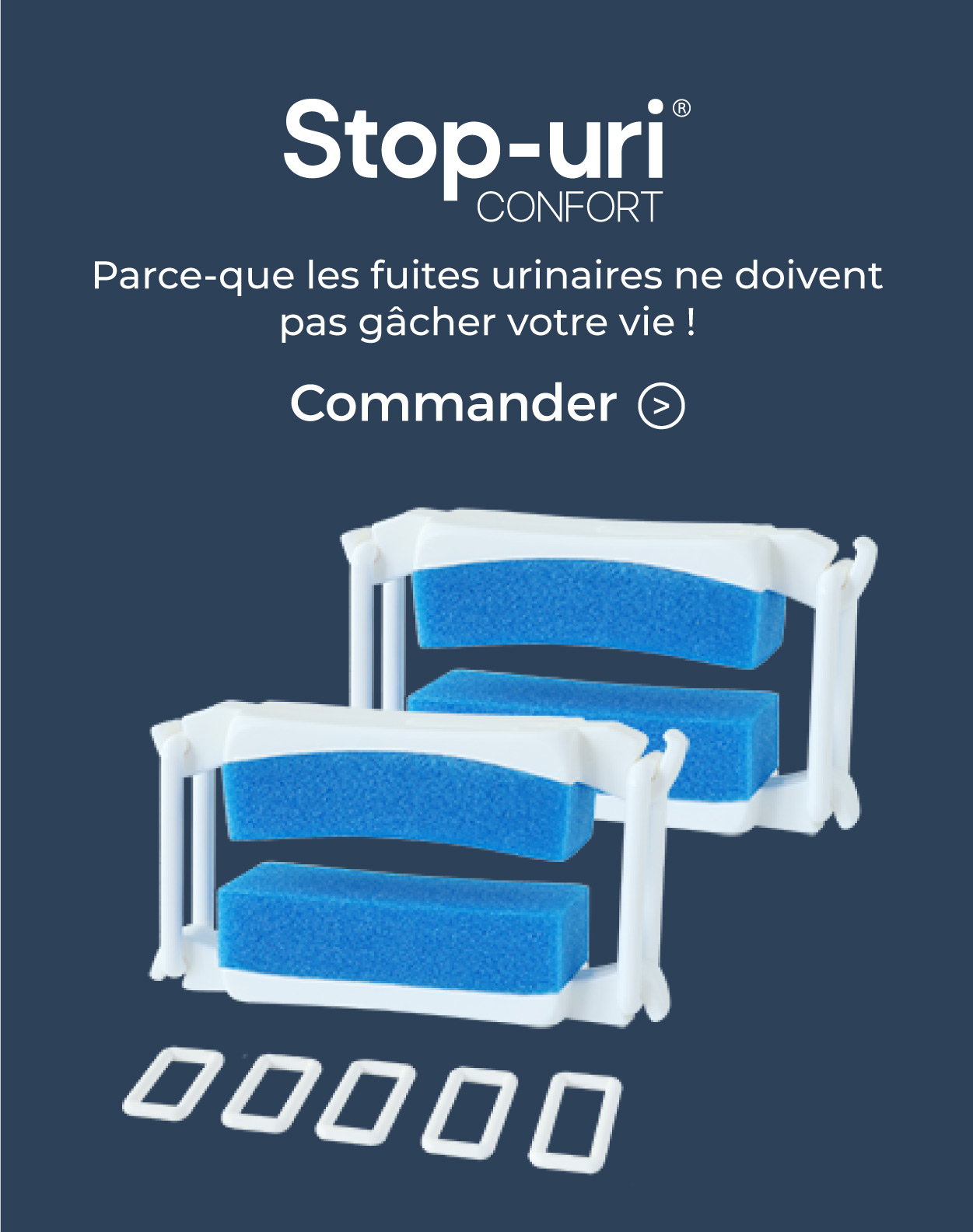 pub stop-uri dispositif medical contre les fuites urinaires pour incontinence homme